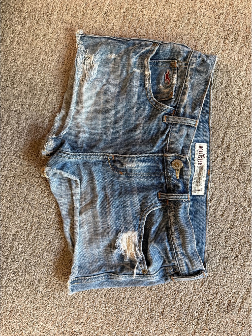 Hollister Women's Denim Distressed Cutoff Shorts - Size 1